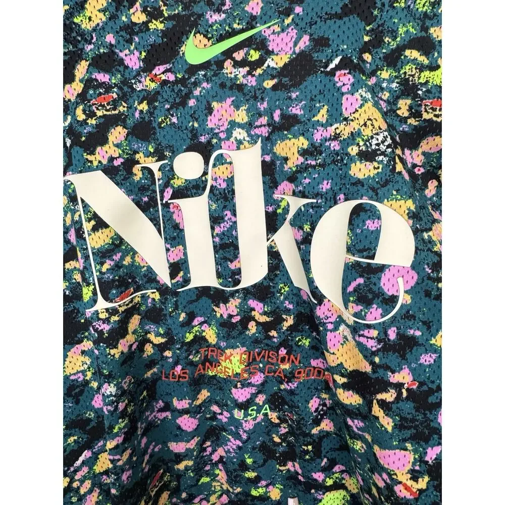Nike Dri-FIT Button Front Mesh Shirt XL Multicolor